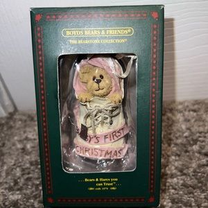 Boyd’s Bears & Friends Ornament “baby’s First Christmas “ Babykins 2002